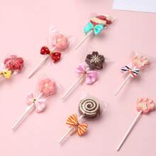 100/200/500/1000支塑料吸管白色空心糖果棒棒糖棒，10厘米烘焙蛋糕巧克力装饰配件