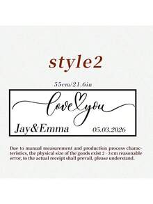 个性化“新婚快乐”汽车贴纸 – 定制婚礼乙烯基贴纸，可印制姓名和日期 – 新郎新娘蜜月旅行车装饰 – 新婚夫妇后窗贴纸 – 浪漫婚礼送别标牌 – 乙烯基“新婚快乐”车窗贴纸 – 定制姓名婚礼车装饰 – 优雅字体“新婚快乐”车贴 – 婚礼当天车窗装饰，派对必备，易于安装 - 彩色 - 查看 9