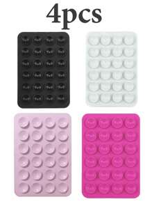 1pc Silicone Suction Cup Phone Case Stand, Phone Suction Cup, Octobuddy, Sticky Phone Grip, Sticky Phone Holder, Compatible With Smartphones - Multicolor - View 6