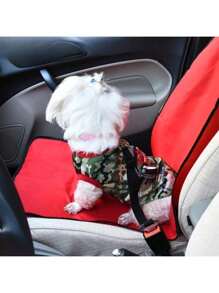 1 件宠物汽车牵引绳，狗和猫可调节后座系绳，牢固挂钩牵引绳，将您的宠物固定在车内