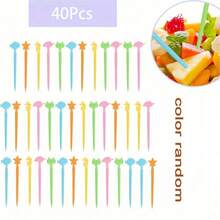 40/48/60 Stück süße Tier-förmige Lebensmittel-Picker Set, wiederverwendbare Obst-Gabeln und Bento Box Zubehör, ideal für Partys, Feiertage, Outdoor-BBQ, Zuhause, Schule, Apartment - Verschiedenfarbig - Übersicht 10