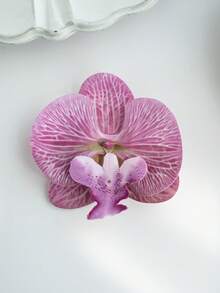 1 pezzo/6 pezzi/30 pezzi Petali di orchidea, Teste di fiori di orchidea Phalaenopsis artificiali in PU con tocco reale da 10cm, Teste di orchidea farfalla finte all'ingrosso per decorazioni floreali da matrimonio, fai da te, artigianato, baby shower, fotografia - Viola rosso - Visualizzare 3