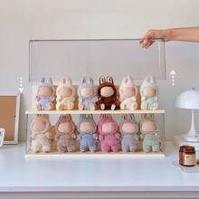 Single Collector Display Case For Labubu Plush Dolls - Transparent,Dustproof And Waterproof, Holds A Single , Perfect For Displaying Cute Characters, Ideal Gift For Fans, Toy Display Case |Plush Toy Storage Box, Back To School - Multicolor - View 7