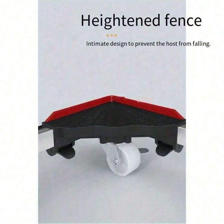 Carrito de ordenador ajustable de metal con ruedas giratorias y base de ventilación y refrigeración - Soporte para PC de escritorio para almacenamiento de oficina (PC no incluido) Decoración exterior - Multicolor - Añade 7