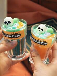 1 pieza Vela con decoración de fantasma, calavera y máscara para Halloween, vela perfumada con diseño de fantasma, decoración de ambiente para la festividad de Halloween, decoración del hogar