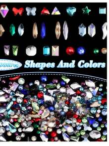 12pcs/Box 3D Multi-Shape K9 Glass Crystal Nail Rhinestones, 3D Colorful Nail Rhinestones Supplier, Various Shapes & Sizes Flat Bottom Nail Rhinestones, Nail Art Supplies, Nail Jewelry Nails - Multicolor - View 6