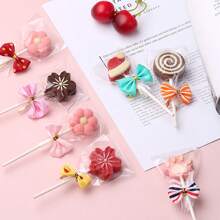 100/200/500/1000支塑料吸管白色空心糖果棒棒糖棒，10厘米烘焙蛋糕巧克力装饰配件