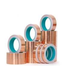 Cinta adhesiva de lámina de cobre conductiva de doble cara de 20m, escudo térmico, elimina EMI, cinta de reparación antiestática, grosor de 0.05mm - 1 unidad - Ver 4