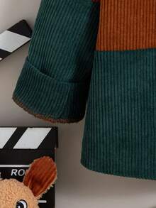 Jungen Lässige Outdoor Mode Kontrast Farbblock Patchwork Tasche Dekor Regular Fit Langarm Kapuzenjacke, Frühling & Herbst - Braun - Übersicht 6