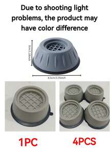 1/4pcs Anti-Vibration Washing Machine Pads - Non-Slip, Shock-Absorbing & Noise-Reducing Mats For Washing Machine And Dryer, Support Mats For Washing Machine And Dryer, Protective Mats For Washing Machine And Dryer, Rubber Anti-Shock Feet, Quiet Non-Slip Mats, Washing Machine Stand Shock Absorbers, Furniture Stands, Moisture-Proof Bases, Shock-Absorbing Stands For Refrigerator And Washer, Great Halloween And Christmas Gifts