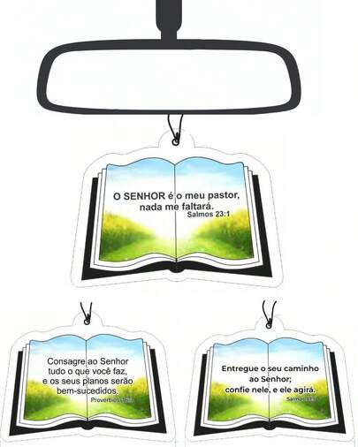 Kit 3 aromatizantes cheirinho de carro - Bíblia