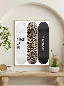 1 幅现代简约黑白艺术帆布海报，背景墙装饰挂画，独特的墙壁艺术装饰，适用于卧室客厅走廊装饰，无框 - 黑與白 - 查看 26