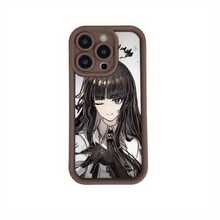 Funda de teléfono con patrón de chica anime para iPhone 16 negro 16PRO parejas 12MINI sensación suave 13PRO única XR TPU grueso 14PLUS diseño de protección de lente de cobertura completa 16PROMAX linda 15 hombres 16PLUS fundas de teléfono 12PRO mujeres 15PRO estética XSMAX a prueba de golpes y anti-caída 14PROMAX/11PRO/12/12PROMAX/14PRO/11PROMAX/13MINI/15PROMAX/14/11/13/16/13PROMAX/XS/15PLUS - Burdeos - Ver 5