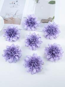 5/25pcs Artificial Hydrangea Silk Flower Heads, Suitable For Home Wedding Party Decor, Wreath Decor, Bridal Bouquet, DIY Floral Arrangement, Mother's Day, Birthday, Gifts - Purple - View 3