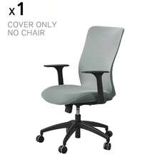 Funda elástica para silla de oficina de computadora sin cremallera duradera, universal, lavable y extraíble de spandex para silla giratoria de jefe, protector de asiento de silla de escritorio antideslizante y suave para perros, gatos y mascotas - Multicolor - Ver 16