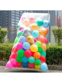 加厚透明扁平气球储物袋 - 防水且可重复使用，适用于派对装饰、婚礼、生日、情人节和节日物品，以及生日气球的存放。