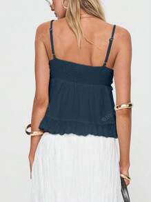 Women's Boho Linen Casual Sexy Camisole Top, Suitable For Music Festival Concert Coachella Party, Hot Girl Spring Summer Daily Wear, Rave
