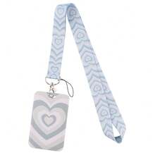 1 Stück minimalistischer Herz-Muster Schlüsselband, Hängende Karten-/Ausweishalterung, geeignet für Studentenausweis, Autoschlüssel, Schlüsselanhänger Armband Halloween Accessoires Lehrertag Weihnachtsgeschenkideen Taschenlanyards mit ID-Halter Autozubehör Taschenanhänger - Verschiedenfarbig - Übersicht 11