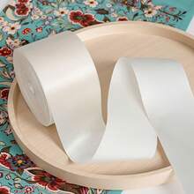 1 pieza Cinta colorida ajustada, decoración navideña y de Halloween, cinta de regalo de poliéster brillante, cinta de satén liso de unicolor, cinta de satén liso extra ancha para decoración de bodas, sillas, regalos, flores, adecuada para manualidades, bodas, cumpleaños - color mixto, suministros hechos a mano, tratamiento de superficie brillante, cara de satén de poliéster, decoración de bodas, borde elegante, textura suave, organizador de eventos, Ancho: 3.8cm, Longitud: 20m