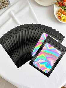 30/10/5pcs Gradient Color Reusable PVC Dustproof Jewelry Bags, Self-Sealing Organizer Pouches For Earrings, Necklaces, Bracelets, Mini Gift Party Packaging And Storage, Multipurpose Travel Jewelry Case For Women, Holiday Festival Organizer, Autumn Halloween Decor, Durable And Stylish Protective Bags, Portable For Office, Home, School Or Trip Organizer Space-Saving Multi-Purpose Adjustable Stackable Portable