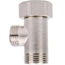 Adaptador en T para bidé Hibbent, válvula en T metálica para bidé (2,25 cm x 2,25 cm x 9,5 cm) o (4,8 cm x 4,8 cm x 2,5 cm), conector en T de 3 vías para conectar el bidé al inodoro