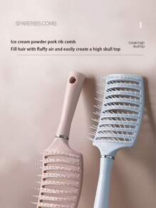 Large Curved Rib Hair Brush, Hair Root Volumizing Styling Brush, Long Hair Curly Hair Massage Comb, Straightening Brush