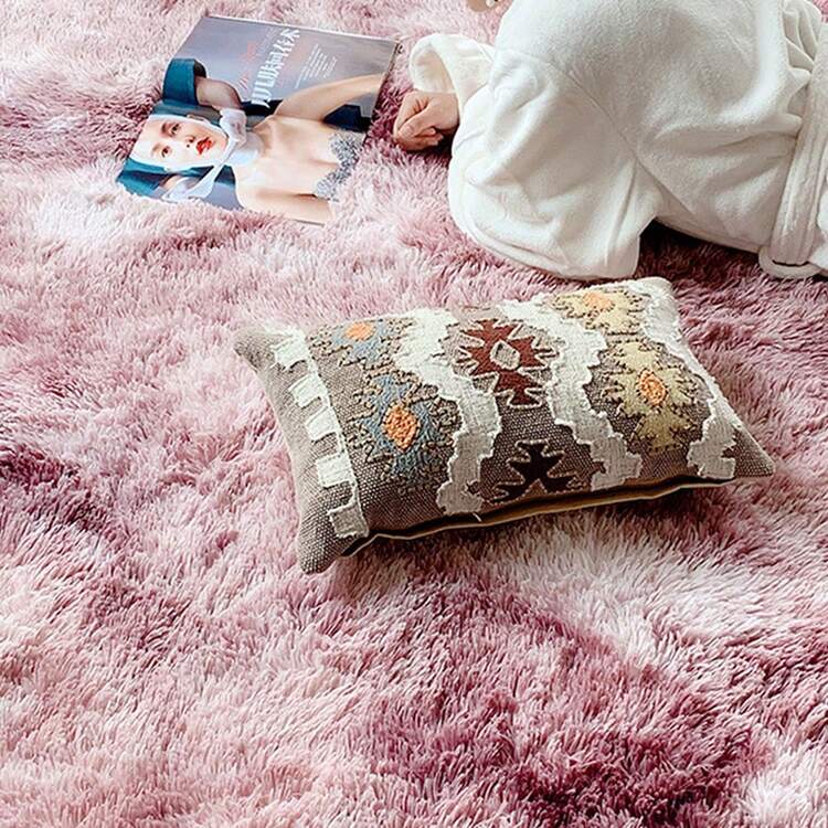 1 pieza Alfombra suave y esponjosa de estilo moderno para dormitorio, sala de estar, dormitorio, habitación, decoración del hogar interior. Alfombra de área mullida y peluda, cómoda alfombra de piso para dormitorio - Multicolor - Ver 3