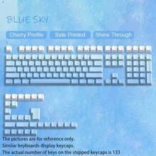 APAYADO Teclas Personalizadas em Material PBT com Impressão Lateral Translúcida e Gradiente, Altura OEM Adequada para Interruptores MX, Customização de Teclado Mecânico DIY (Teclado não Incluído)