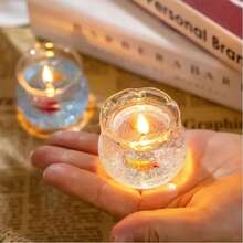 1个迷你鱼缸婚礼宾客蜡烛，香氛蜡烛，大豆蜡烛，蜡烛套装，闺蜜礼物，女士礼物，冬季礼物，香薰蜡烛，家居装饰蜡烛 - 彩色 - 查看 12