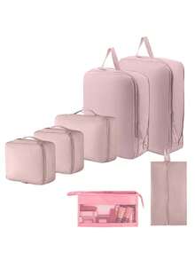 8-1 Travel Bag, Multi-Functional Storage Bag, Travel Storage Bag, Clothing Classification And Organization Bag, Summer Travel Luggage Packing Bag, Suitcase Clothing Storage Bag, Travel Clothing Organization Includes Makeup Bag, Luggage Storage Bag