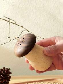 Charming Mushroom Shaped Toothpick Holder - Black Walnut Wood, Perfect For Kitchen And Dining Room Decor, Ideal Gift For Valentine's Day, Thanksgiving, Mother's Day And Father's Day - Coffee Brown - View 5