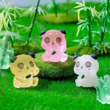 8 件发光熊猫微型雕像，可爱动物装饰，用于园艺、汽车、办公桌的树脂装饰品，夜光设计，小尺寸，适合景观美化、汽车装饰、桌面展示，展现可爱风格 - 彩色 - 查看 9