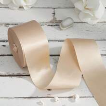 1 pieza Cinta colorida ajustada, decoración navideña y de Halloween, cinta de regalo de poliéster brillante, cinta de satén liso de unicolor, cinta de satén liso extra ancha para decoración de bodas, sillas, regalos, flores, adecuada para manualidades, bodas, cumpleaños - color mixto, suministros hechos a mano, tratamiento de superficie brillante, cara de satén de poliéster, decoración de bodas, borde elegante, textura suave, organizador de eventos, Ancho: 3.8cm, Longitud: 20m