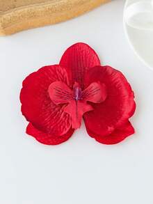 1/6/10/30 片兰花花瓣，3.9 英寸真实触感 PU 人造蝴蝶兰花头，假蝴蝶兰头散装用于婚礼花束装饰 DIY 工艺制作新娘送礼会摄影道具 - 紅色 - 查看 2