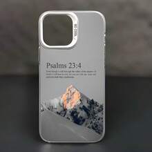 Funda de Teléfono Plateada Fresca de Salmo 23, Cubierta Protectora a Prueba de Golpes, Adecuada para iPhone 16 11 15 14 13 12 Pro Max XR Plus, Regalo Cristiano, Unisex - Negro - Ver 4