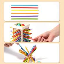 Early Education Wooden Stick Pulling Game, Children & Parent Interactive Tabletop Game, Thinking Training Competitive Montessori Puzzle - Multicolor - View 4
