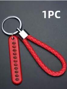 1pc Anti-Lost Car Keychain, Phone Number Card Keyring, Phone Number Plate, Lock Key Ring Auto Vehicle Key Chain, Car Accessories