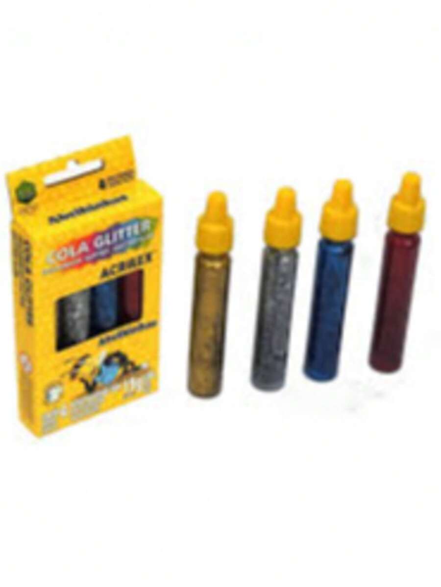 Cola Glitter Conjunto com 4 Potes de 15g Acrilex - Multicolorido - Visão 1