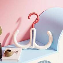 1 pezzo/2 pezzi Portascarpe rotante senza foratura - Portascarpe in plastica pieghevole multifunzionale, Gancio creativo a dopamina Gancio doppio antivento per appendere e asciugare le scarpe sul balcone, Portascarpe multifunzionale per appendere e asciugare le scarpe