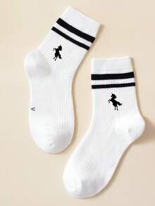 5双,1双,男女通用,小马,绅士骑马,马球元素,马球步行印花中筒袜,泡泡袜,蕾丝袜,泡泡蕾丝袜,流苏袜,婴儿必需品 - 彩色 - 查看 23