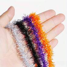 1 لفة 9.19 قدم شريط بريق متعدد الألوان لتزيين شجرة وحفلات عيد الميلاد والديكور الداخلي والخارجي للمناسبات العطلات