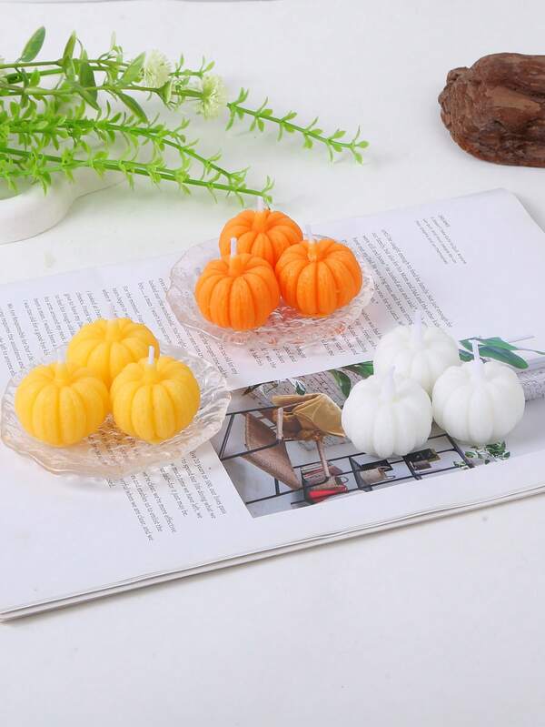 1/9PCS/Halloween Pumpkin Aromatherapy Candle Set Gift Box, Pumpkin Candles, Suitable For Wedding Venues, Halloween Holiday Venues, Restaurants, Living Rooms, Yoga Studios, Meditation, Birthday Candles, Mother's Day Gifts, Valentine's Day Gifts, Birthday Gifts, Adult Gifts, Wedding Candles, Home Decoration, Room Decoration, Fragrance Enhancement And Deodorization. Including Transparent Stiff Yarn Bags And Customized Label Cards