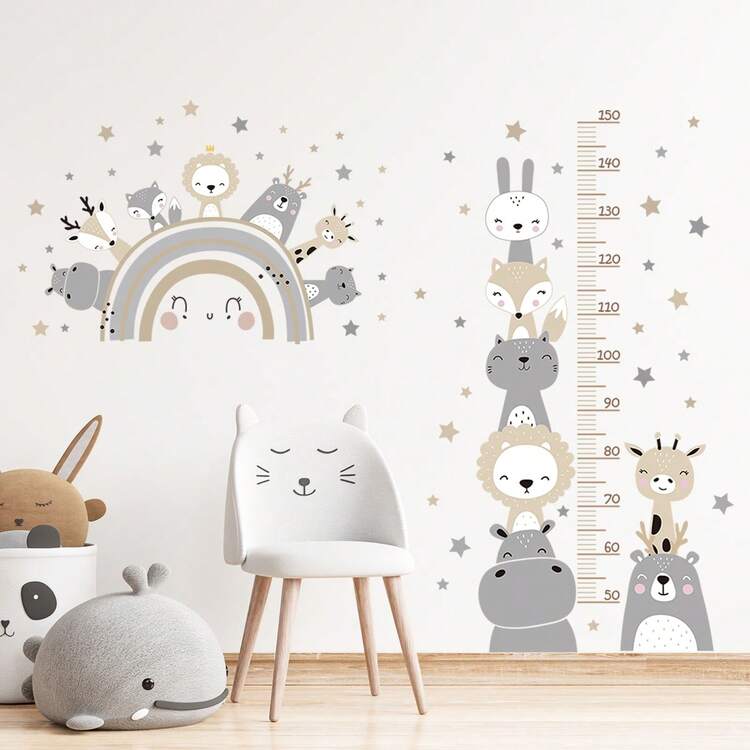 3 miếng dán tường biểu đồ tăng trưởng họa tiết động vật, hình dán, decal dán tường, decal vinyl trang trí nhà cửa, vật dụng trang trí mùa xuân làm mới ngôi nhà của bạn, hình dán trang trí Rama quà tặng sinh nhật tốt nghiệp - Nhiều màu - Xem 8