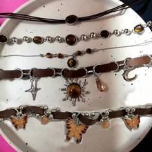 5 件/套朋克魅力太阳十字蝴蝶吊坠颈链项链男女款 Y2K EMO 嘻哈垃圾摇滚配饰珠宝 - 彩色 - 查看 2