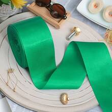 1 pieza Cinta colorida ajustada, decoración navideña y de Halloween, cinta de regalo de poliéster brillante, cinta de satén liso de unicolor, cinta de satén liso extra ancha para decoración de bodas, sillas, regalos, flores, adecuada para manualidades, bodas, cumpleaños - color mixto, suministros hechos a mano, tratamiento de superficie brillante, cara de satén de poliéster, decoración de bodas, borde elegante, textura suave, organizador de eventos, Ancho: 3.8cm, Longitud: 20m