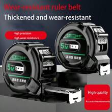 1PC 3/5/7.5/10M Industrial Grade Tape | Metric Black Heavy Duty Carbon Steel Tape - Anti Fracture Structure, Very Suitable For Construction, Engineering, Manufacturing, DIY Projects - Professional Tape Tools, Construction Tape, Building Surveying, Engineering Tools, Sturdy Appearance, Ergonomic Design, Reliable Measurement - Black - View 2