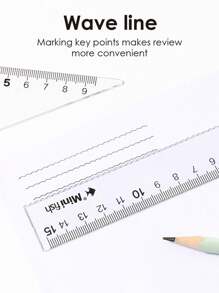Un set de 9 instrumente de desen pentru elevi, rechizite de matematică și geometrie, inclusiv compas, rigle, triunghiuri, raportoare, rigle, ascuțitoare și creioane.