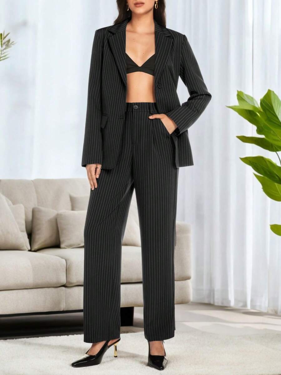 Blazer noir Pieces | La Redoute