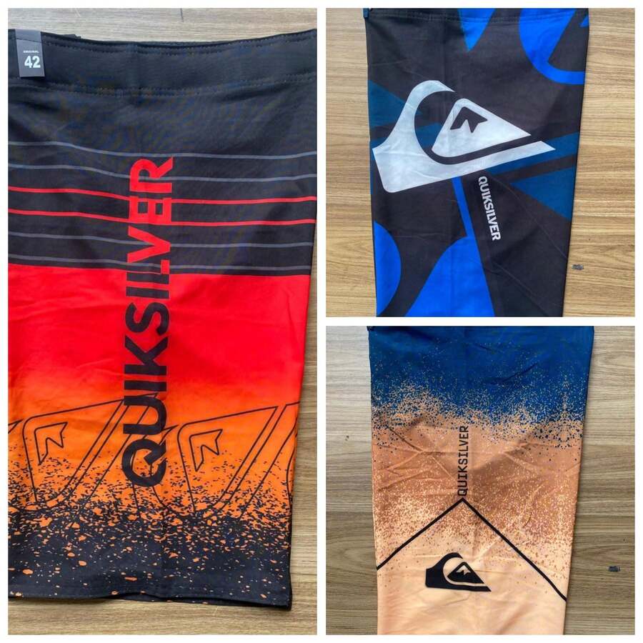 KIT 3 BERMUDA TACTEL ELASTANE MEN'S SURF GYM WHOLESALE BEACHFASHION SUMMER WITH POCKET SOFT CLOTH STRETCHES QUICK DRY - Nhiều màu - Xem 1