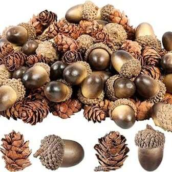 10-50 قطعة من المخاريط الطبيعية للصنوبر، مواد DIY للديكور الحرفي لعيد الميلاد، إكسسوارات إكليل